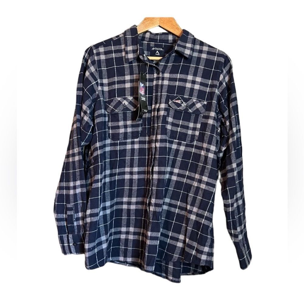 ‎NWT! Patriots Antigua plaid flannel shirt
